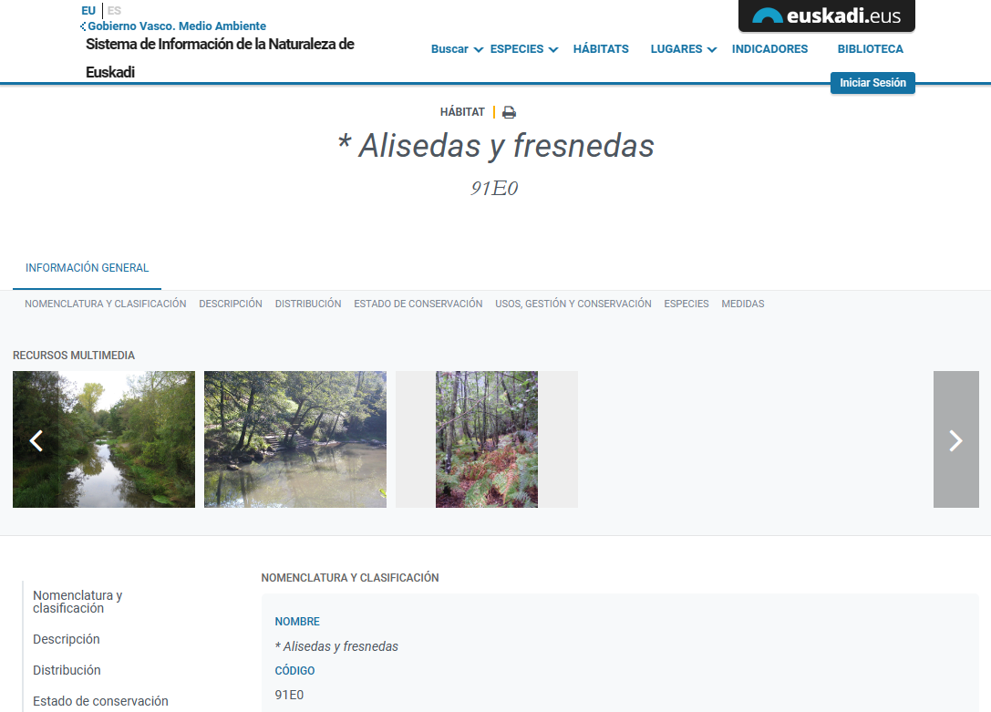 Nuevo sistema de información ambiental de Euskadi - Información sobre hábitats