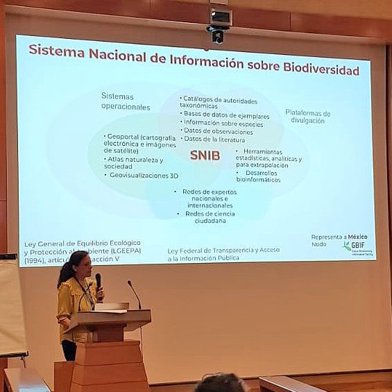 Patricia Koleff, who presents the Mexican National Information System on Biodiversity, @conabio